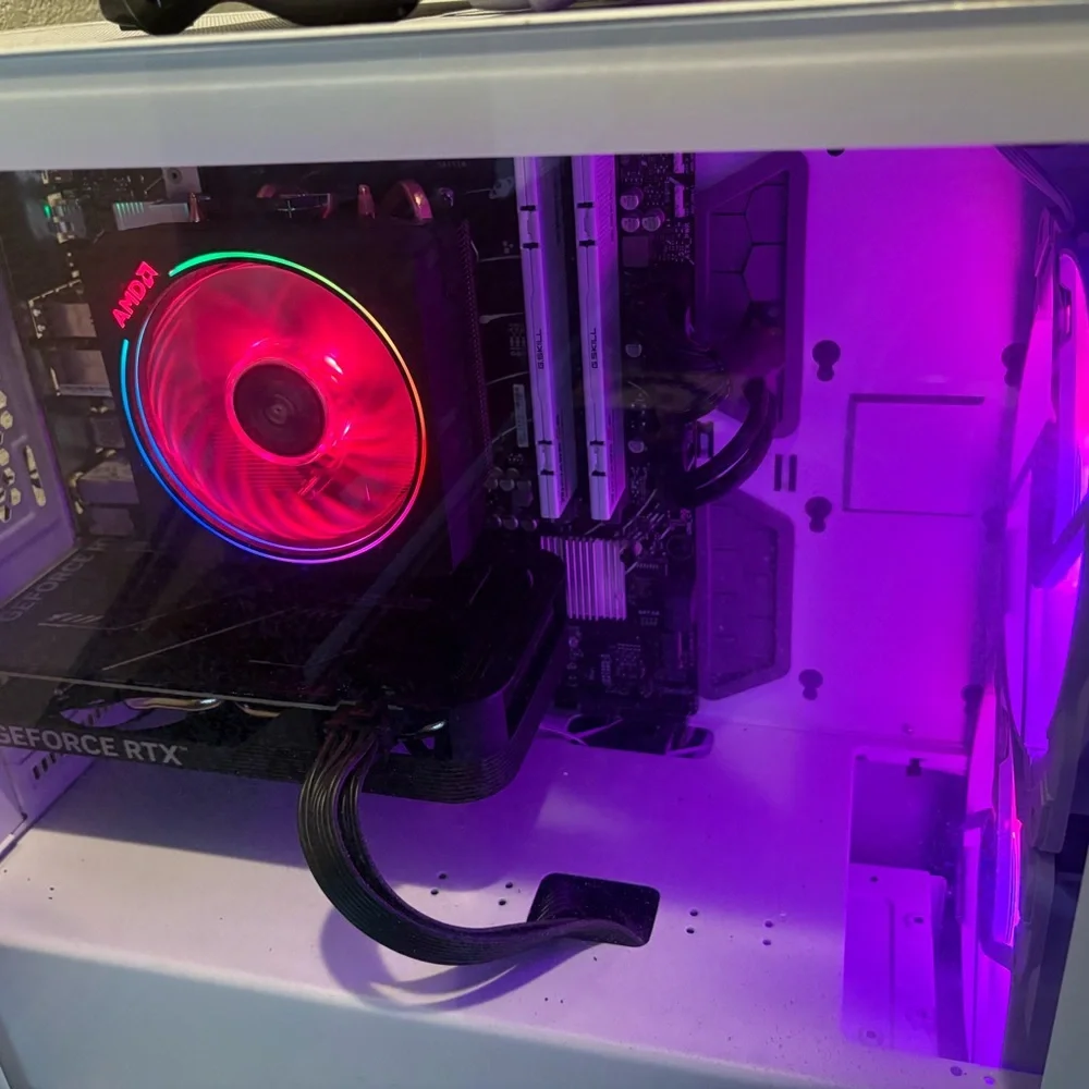 White and Pink Graphics Card for Enhanced Visuals